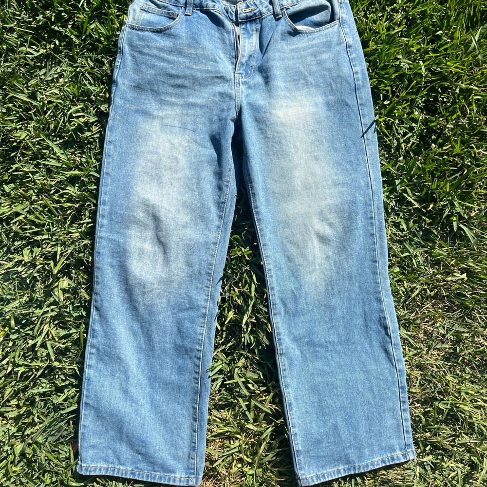 Vintage Blue Washed Denim Jeans Baggy